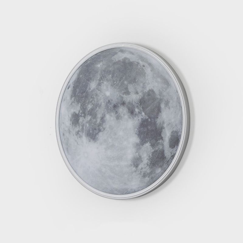 LED Modern Metal Wall Sconce Circular Shape Wall Light with Acrylic Shade for Bedroom