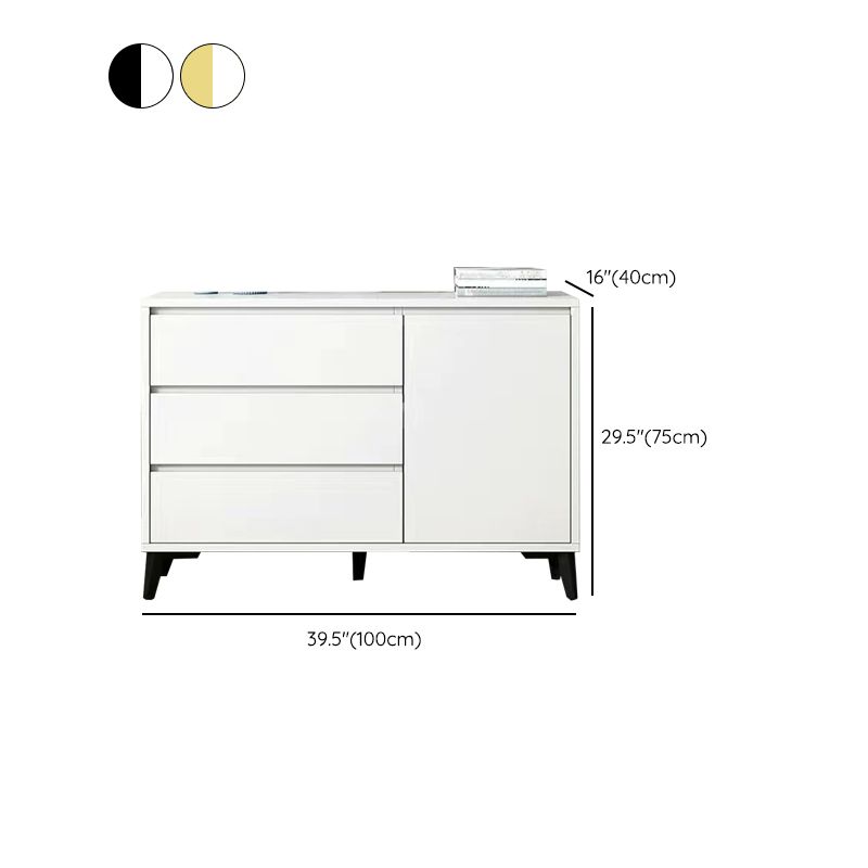 Stain Resistant Storage Cabinet Wood Side Cabinet with Drawer