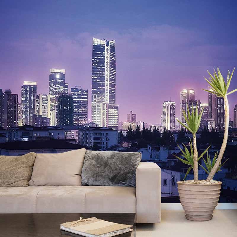 Urban Landscape Mildew Resistant Mural Wallpaper Living Room Wall Mural