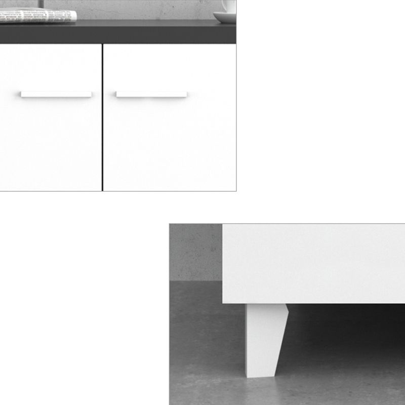 Contemporary File Cabinet Solid Wood Frame Lateral File Cabinet Office