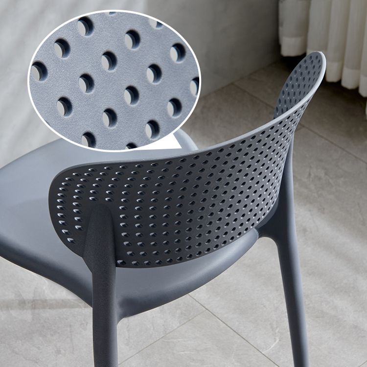 Plastic Contemporary RestaurantSide Chair Colorful Stacking Dining Chair
