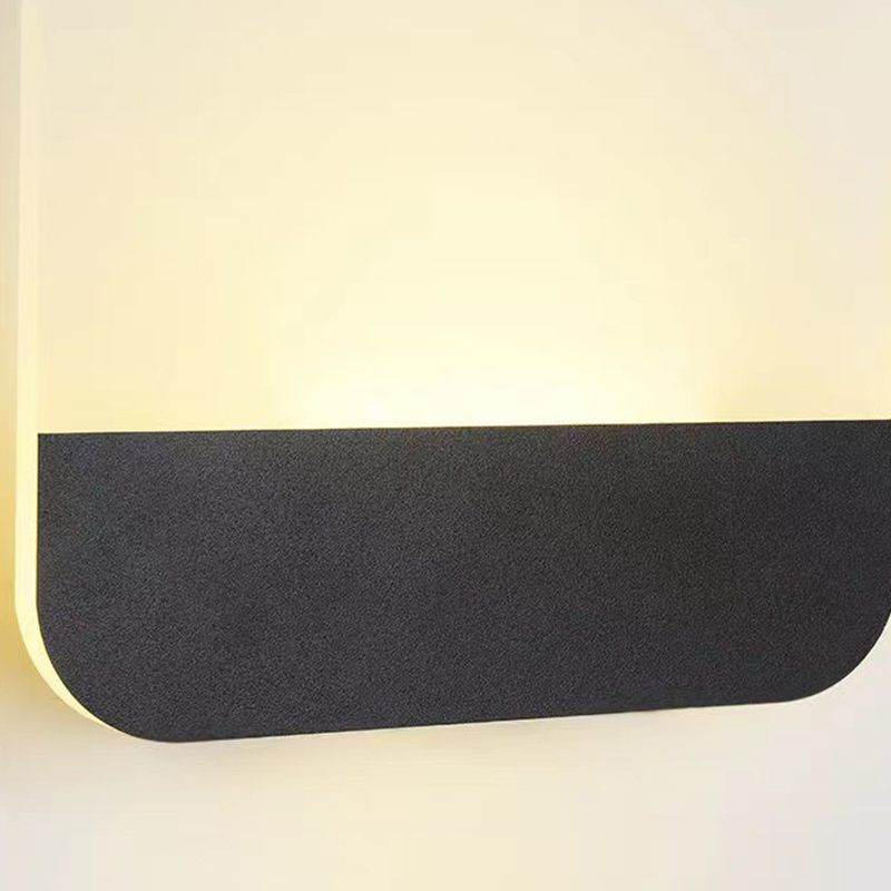 1 Light Geometric Flush Mount Wall Sconce Contemporary Metal Wall Light Sconces