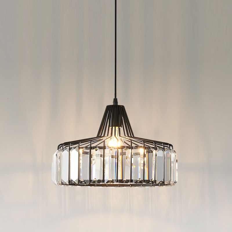 Modern Style Hanging Light Simple Crystal Pendant Lighting Fixture for Sitting Room