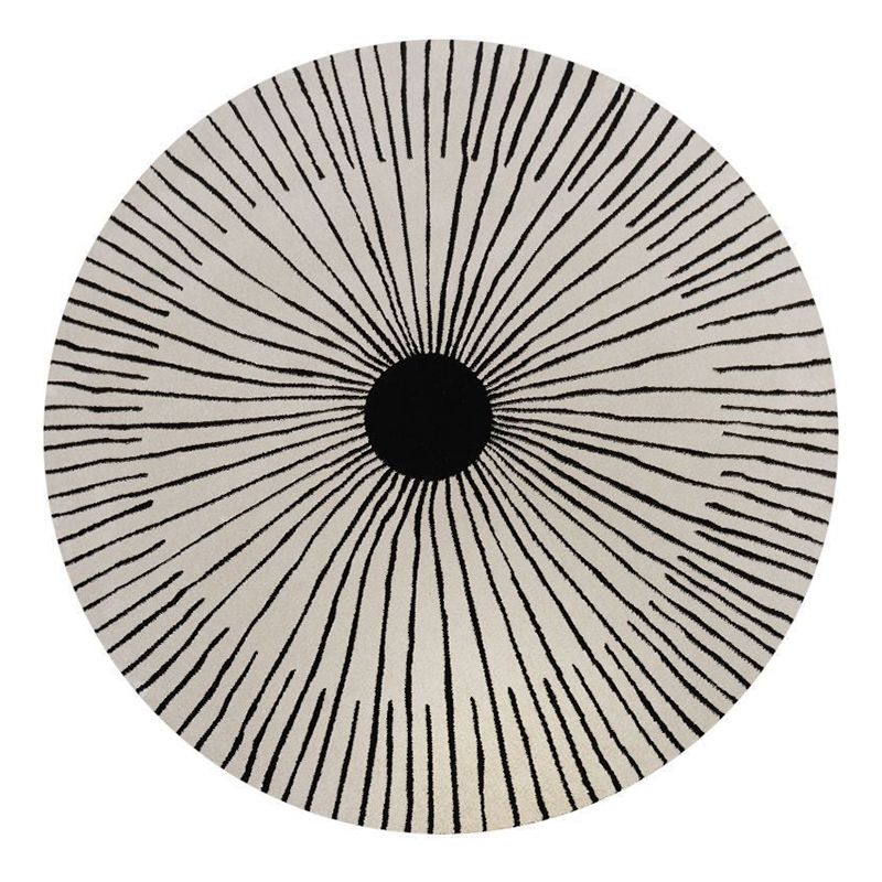 Modern Style Round Carpet Rug Stain Resistant Rug for Home Decor