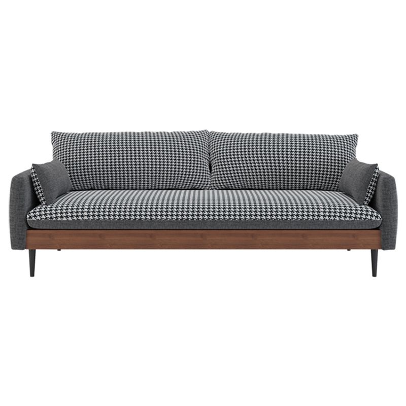 29.9" H Contemporary Linen Blend Square Arm Sofa for Living Room