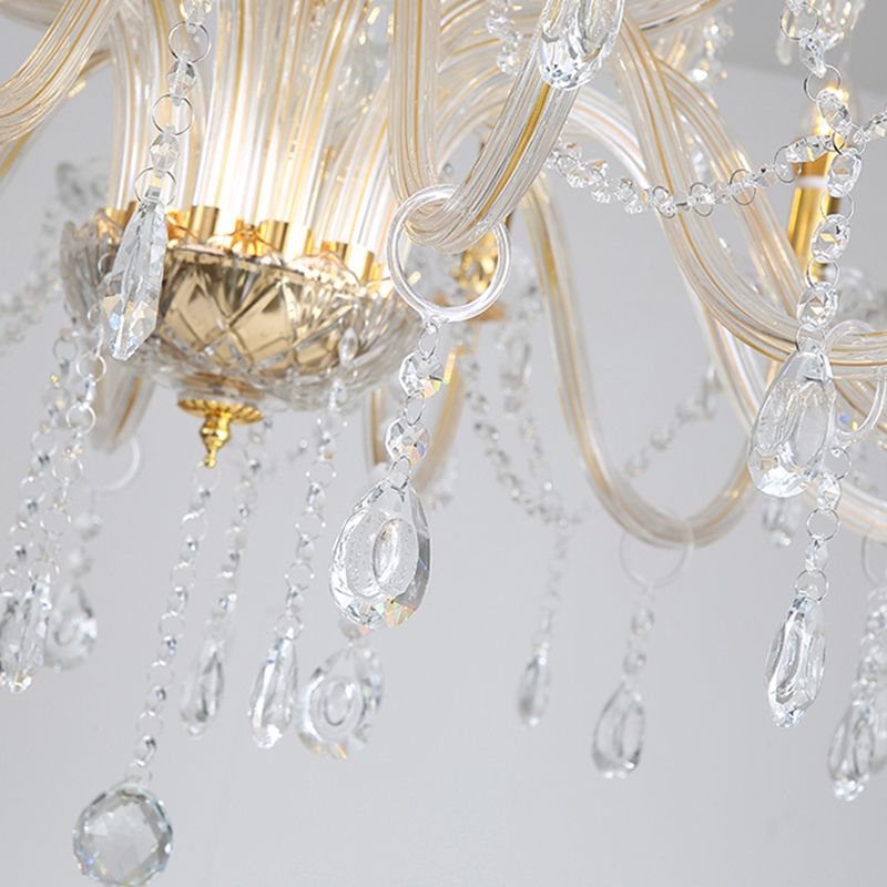 Kerze Kronleuchter Leuchte Traditionelle Kristallheizbeleuchtung für das Restaurant