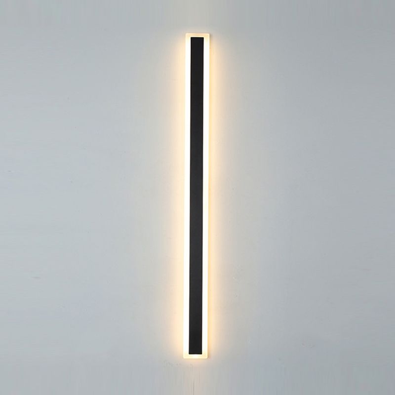 Modern Style Linear Shape Wall Sconce Metal 1 Light Sconce Lighting for Outdoor
