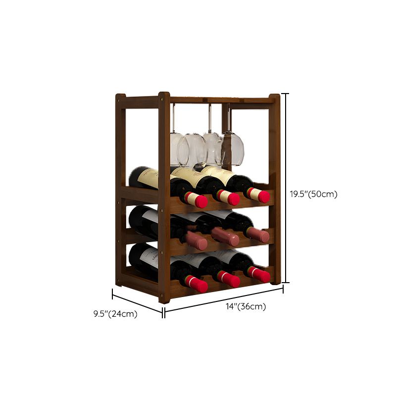Modern Tabletop Wine Bottle Rack Solid Wood Wine Bottle Rack for Home