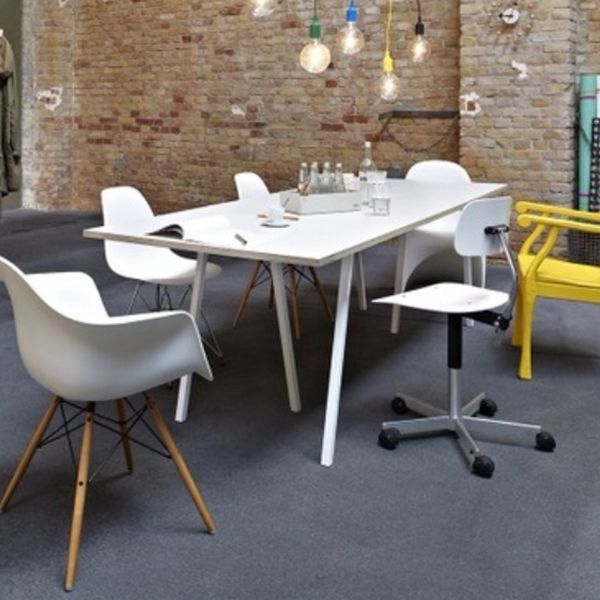 Industrial Dinning Table with Black Pine Rectangle Dining Table for Kitchen
