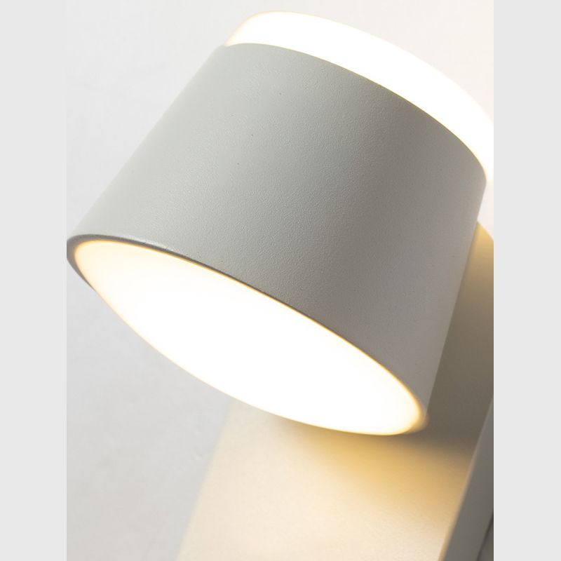 Modern Minimalist Style Shaded Sconce Light Fixtures Metal 2 Lights Wall Sconce for Bedroom