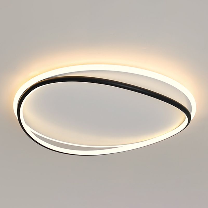 Plafonnier linéaire LED en acrylique, montage encastré en fer forgé de Style concis moderne