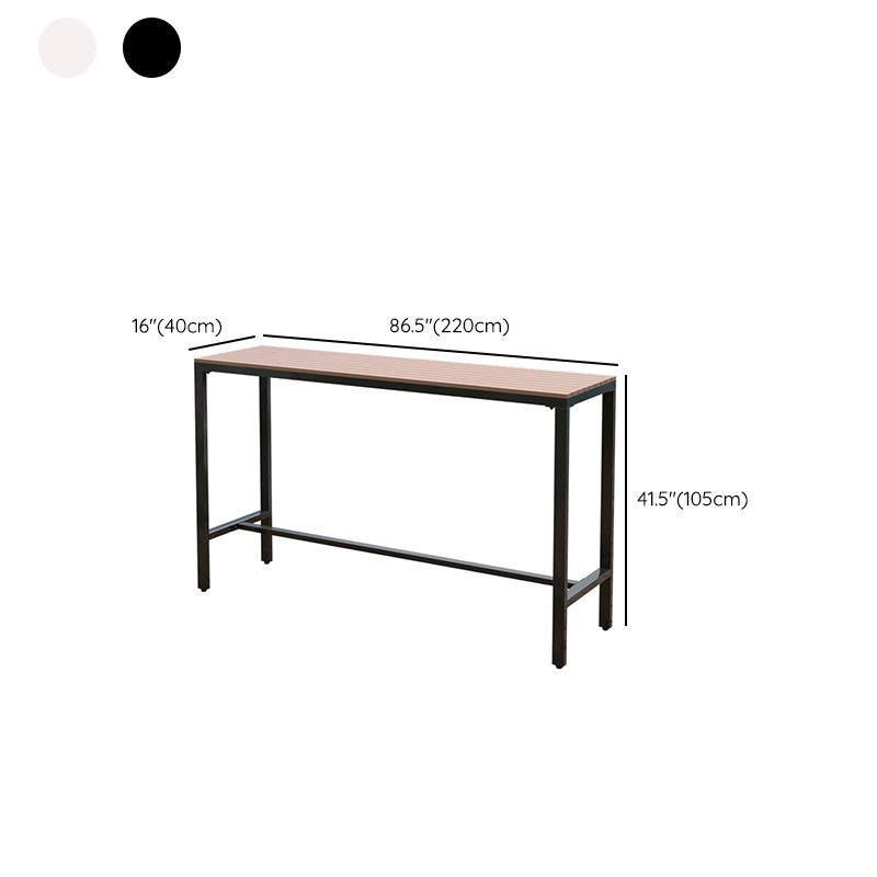 Industrial Metal Base Bar Table Pub Height Dining Table for Patio Use