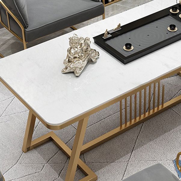 Modern 1/7 Pieces Dining Set Rectangle Stone Dining Table for Living Room Dining Room