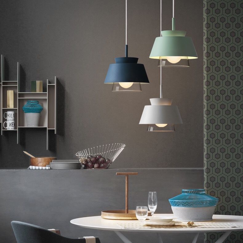 Modern Upside Down Trifle Pendant Light Metal Macarons 1-Light Pendant Lighting for Dining Room Table