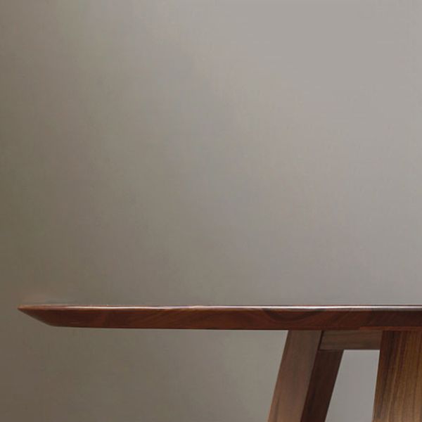 Round Wood Color Dining Table Pine Solid Wood Modern Table with Double Pedestal