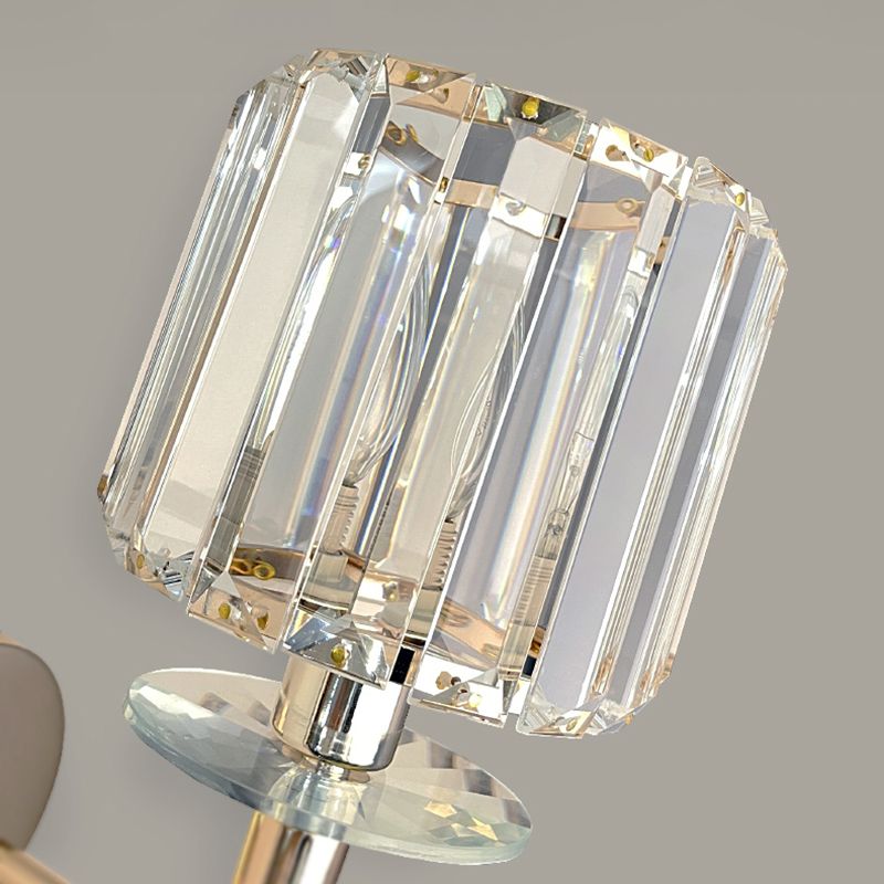 Iluminación de pared sombreada dorada de estilo contemporáneo de cristal de estilo contemporáneo lámpara