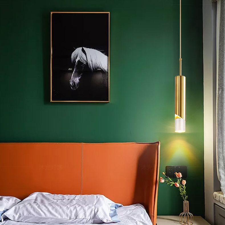 1 iluminación de colgante de cilindro ligero luces de techo acrílico modernas para restaurante