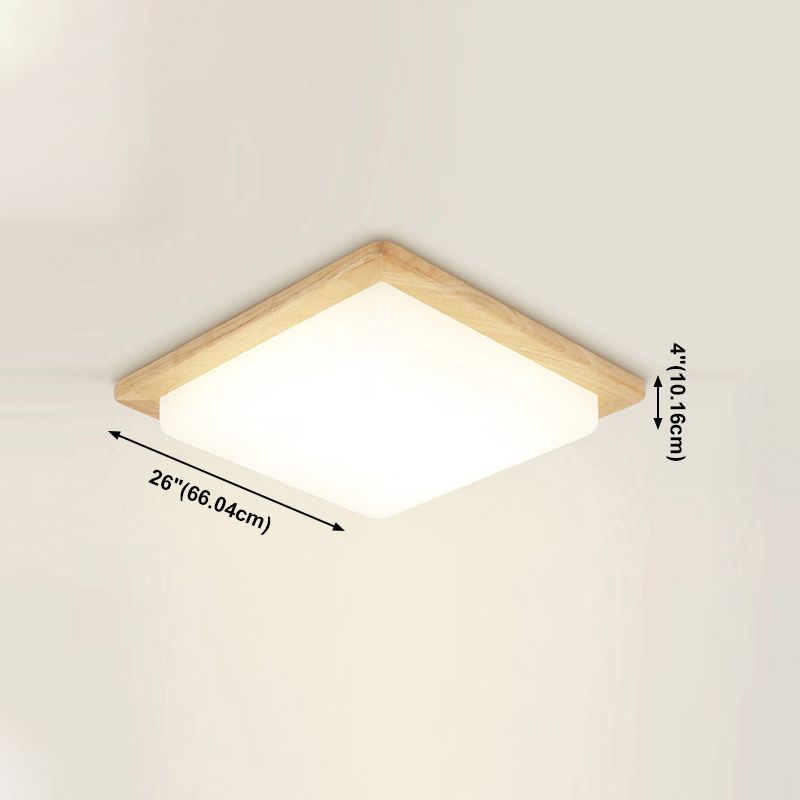 Luminaires de plafond encastrés à LED carrés Luminaire de plafond encastré moderne en bois