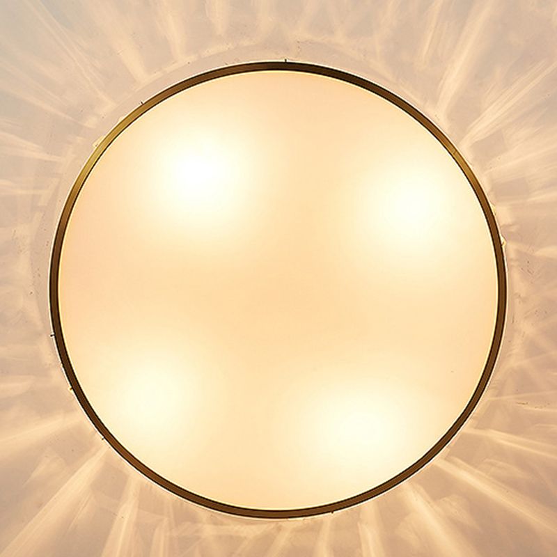 Crystal Drum Flush Lighting Minimal Flush Ceiling Light Fixture