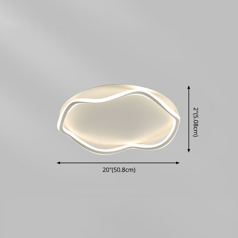 Moderne Lineare Eisen Flushmount Licht Acryl Schatten Bündig Montage Decken