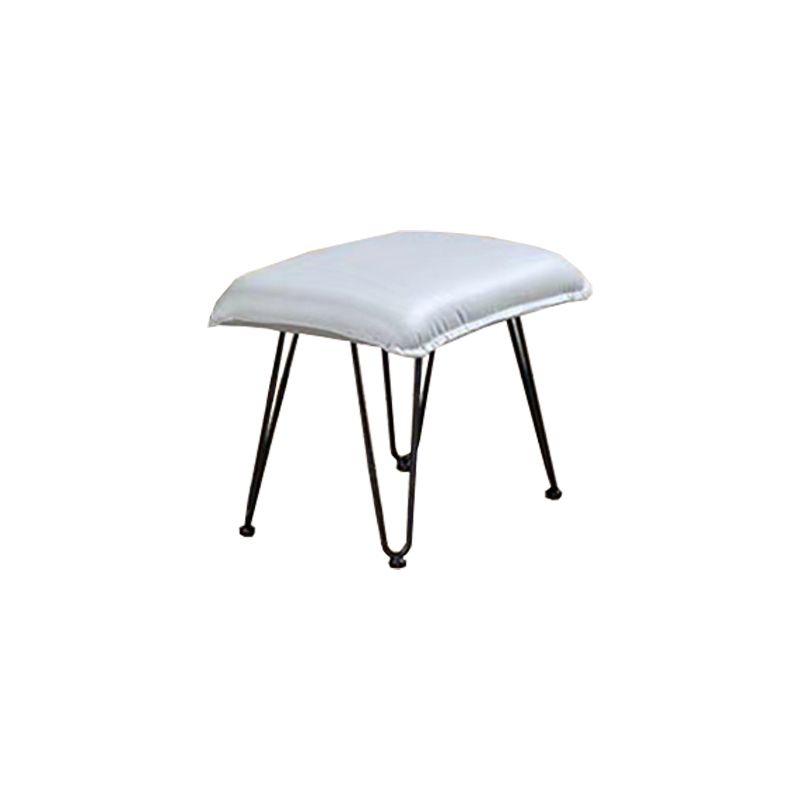 Modern Plain Rocking Accent Chair Faux Leather Dark Legs Rocker Chair with Ottoman