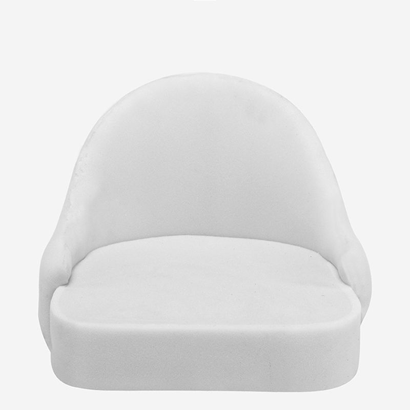 Modern Armless Backrest Counter Stool Iron Bedroom Bar Stool with Cushion and Pedal