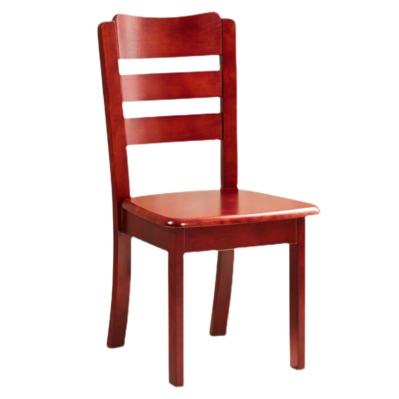 Chaises sans bras carrées contemporaines en bois massif pour salle à manger