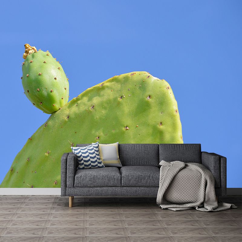Tropical Cactus Mural Decal Moisture Eco-friendly Wallpaper Resistant for Dining Room