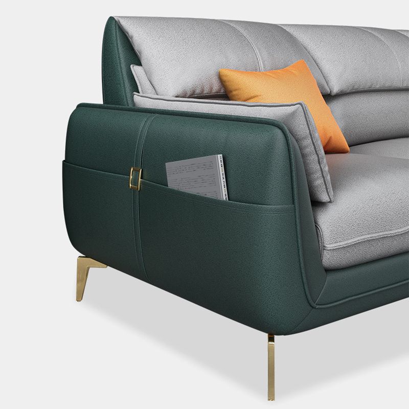 Contemporary 4-Seater with Storage and Pillow Back for Living Room