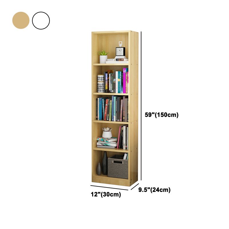 Artificial Wood Bookcase Contemporary Style Bookshelf for Home Office Study Room