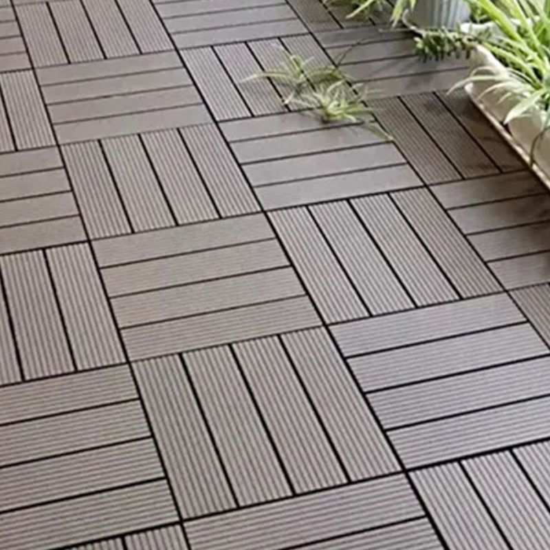 Deck Plank Interlocking Wood Flooring Tiles Garden Outdoor Flooring