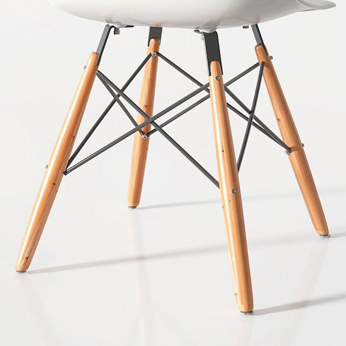 Küche Plastik Essstuhl mehrfarbige Seitenstuhlset mit Holzbeinen