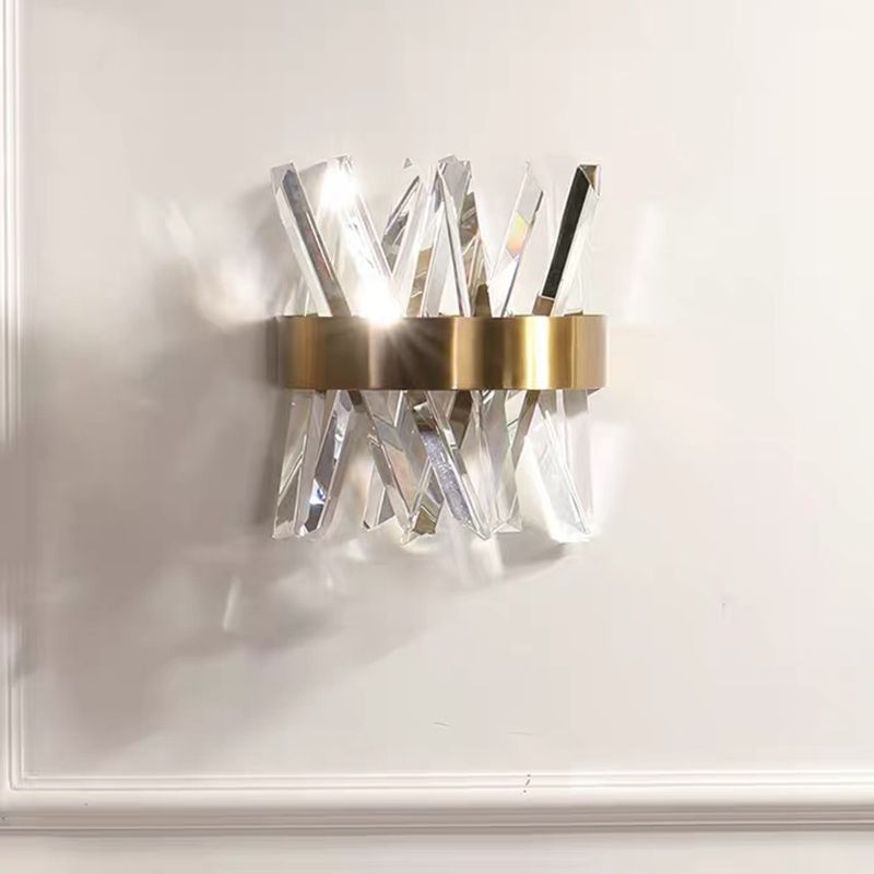 Unique Shape Wall Light Sconces Crystal 1 Light Wall Lighting Fixtures for Dining Room