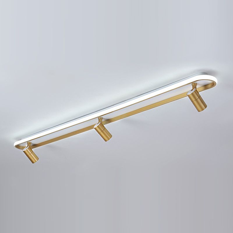 Modern LED Ceiling Lamp with Spotlight Gold Flush Mount Light for Clothing Shop