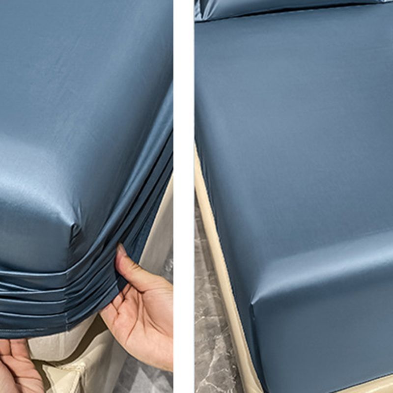 Solid Color Fitted Sheet Long Staple Cotton Bed Sheet Breathable Sheet