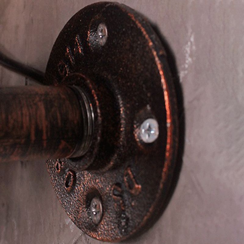 Antike Bronze Eisenwandhalterung Lampe Industriewasser Rohrleitungswand Lichtleuchte für Coffeeshop