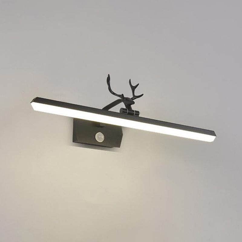 1 Light Linear Vanity Lighting Fixtures Modern Style Metal LED Mirror Lights