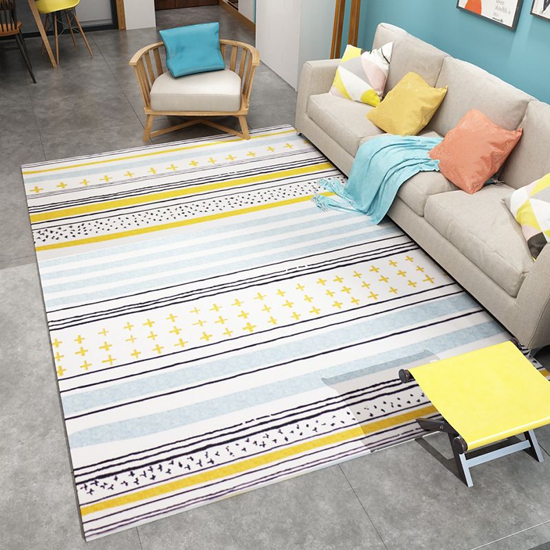 Boho woonkamer tapijt multi-kleuren geo geo geprinte gebied tapijt synthetisch vlekbestendige wasbaar niet-slip tapijt