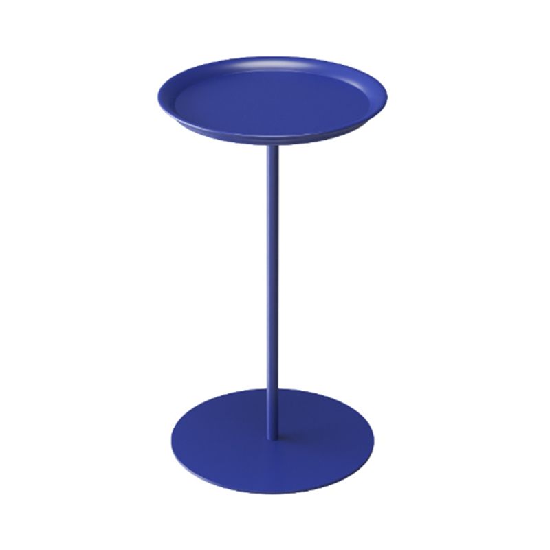 Round Metal Table with Pedestal Base Base Medieval Modern Style Side Table
