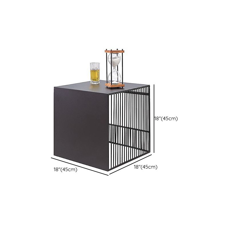 Square Nesting Coffee Table Set Metal Frame Coffee Cocktail Table with Shelf