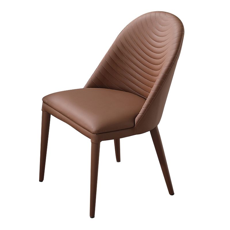 Upholstered Dining Side Chair Faux Leather Dining Accent Chair