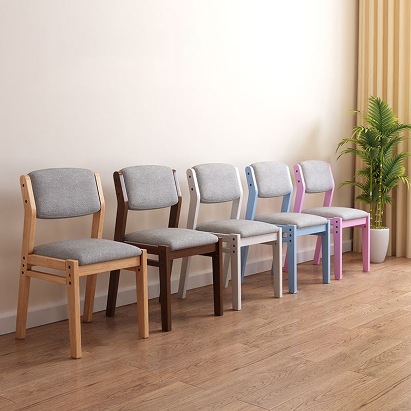 Chaise en bois intérieure et extérieure moderne, chaise simple de salle à manger à dossier ouvert sans accoudoirs