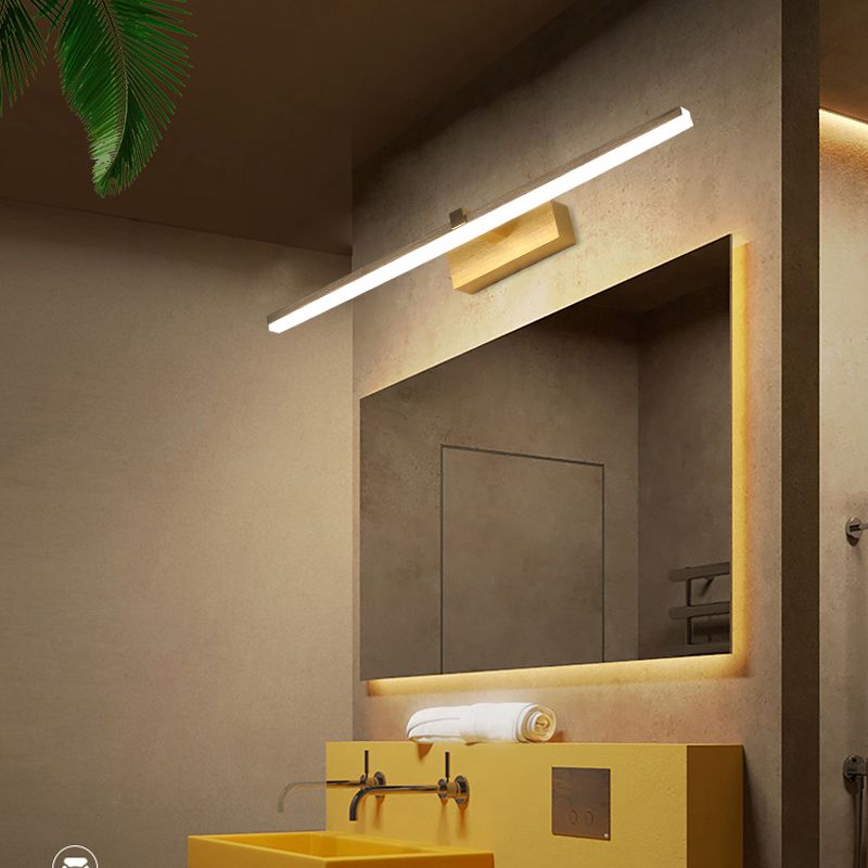 Straight Mirror Light Modern Colorful 1 Light Wall Sconce Fixture for Bedroom