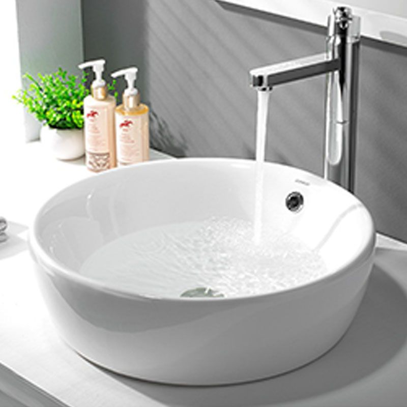 Classic Trough Bathroom Sink Solid Color Trough Sink with Overflow(Not Included Faucet)