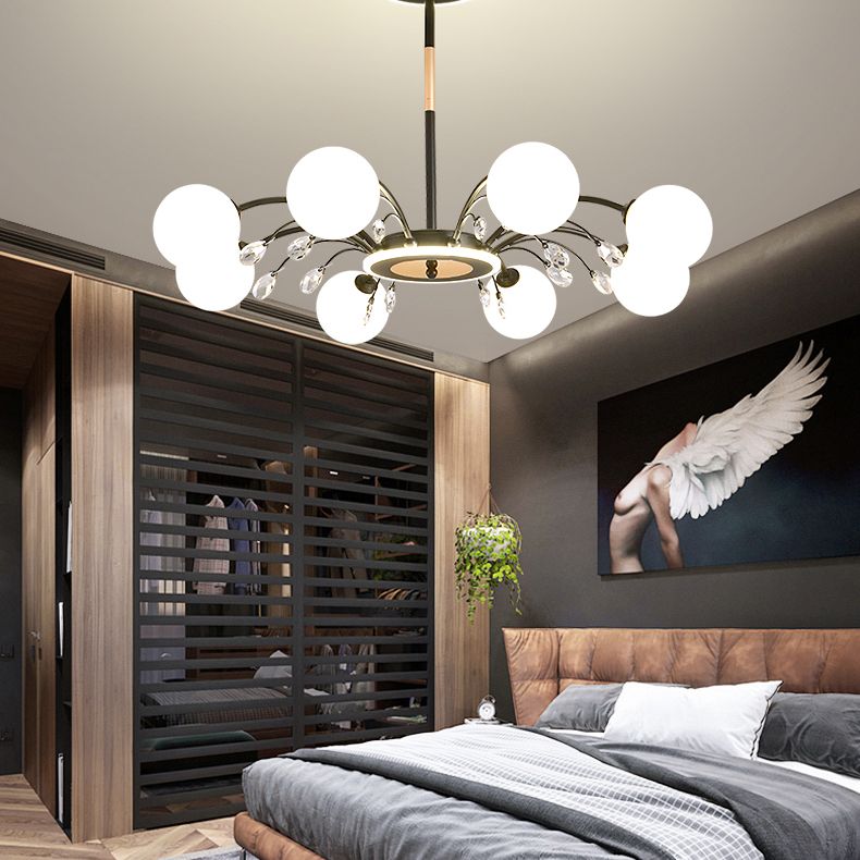 Moderne kroonluchter hanger lichte bollen kroonluchter hanglamp glazen globe kroonluchter