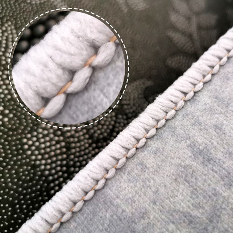 Grey Modern Rug Blending Striped Rug Non-Slip Backing Rug for Home Decoration