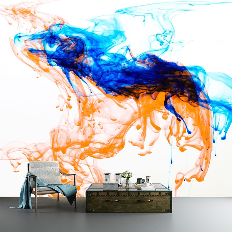 Modern Ink Art Wallpaper Mildew Resistant Sleeping Room Wall Mural