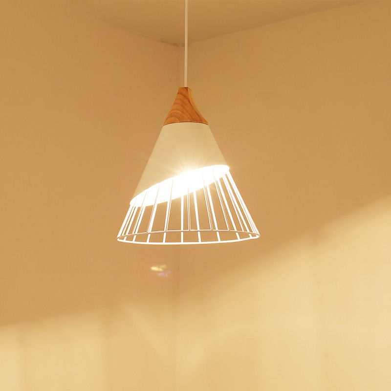 Wit hout Nieuw moderne hanglamp 1-licht kegel plafondlamp voor woonkamer voor woonkamer