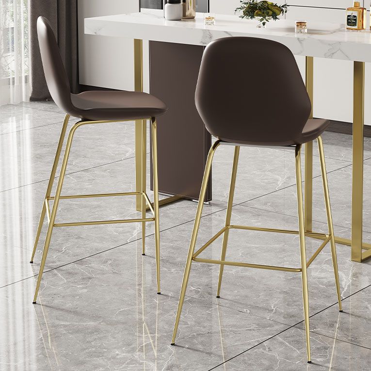 Glam Rectangular Pub Table Set 1/2/3 Pcs Stone Bar Table and Leather Bar Stools