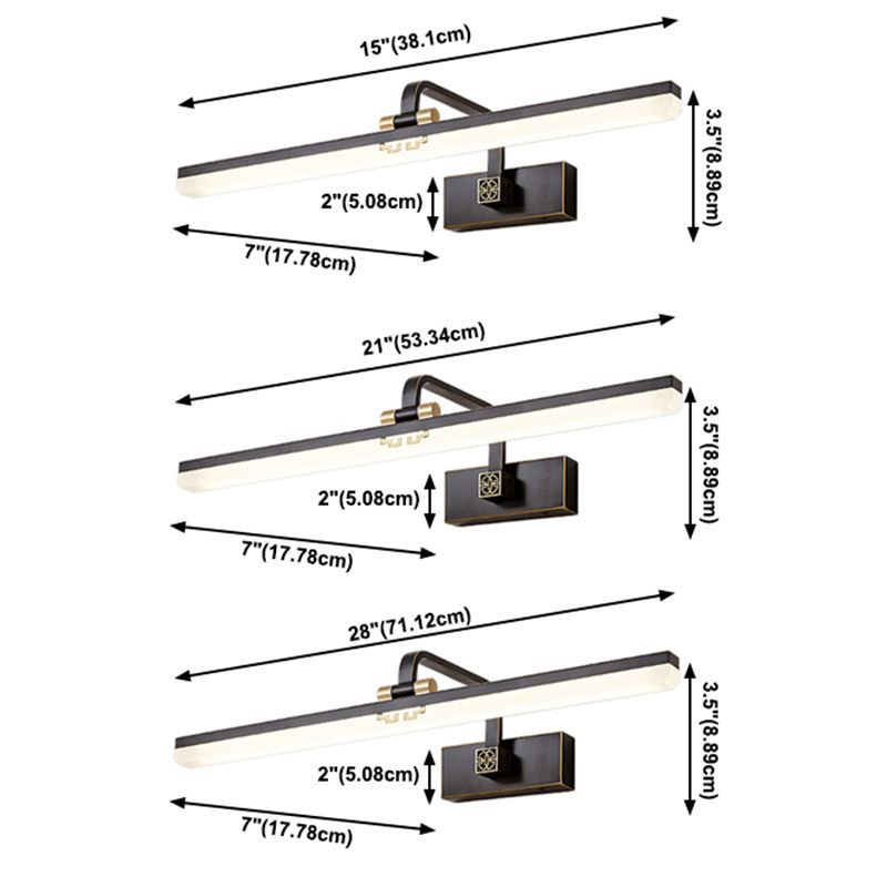 Simplicité Éclairage mural de la ferme Miroir LED LED LAMPE Métallique Éclairage pour salle de bain
